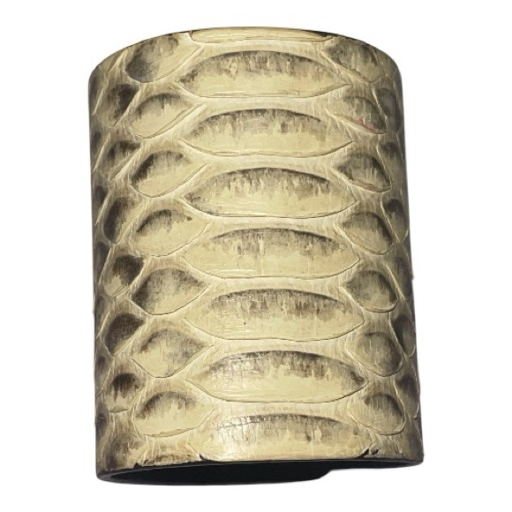 Millianna Snakeskin-Textured Cuff Bracelet